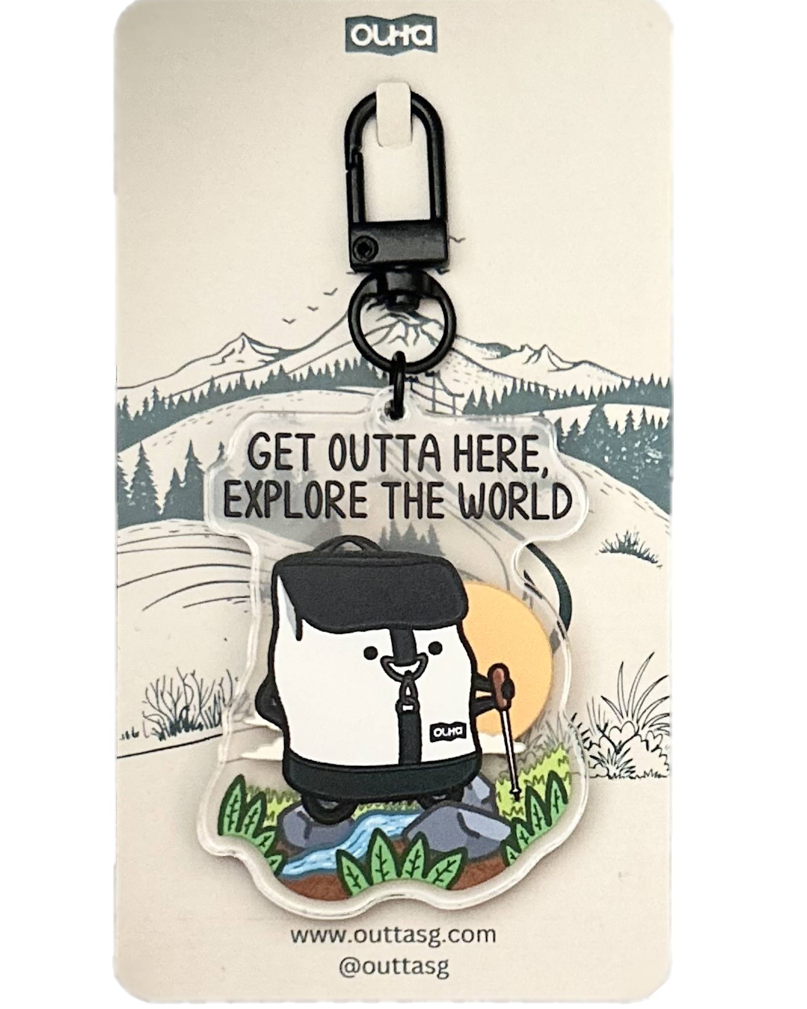 Oasis backpack keychain