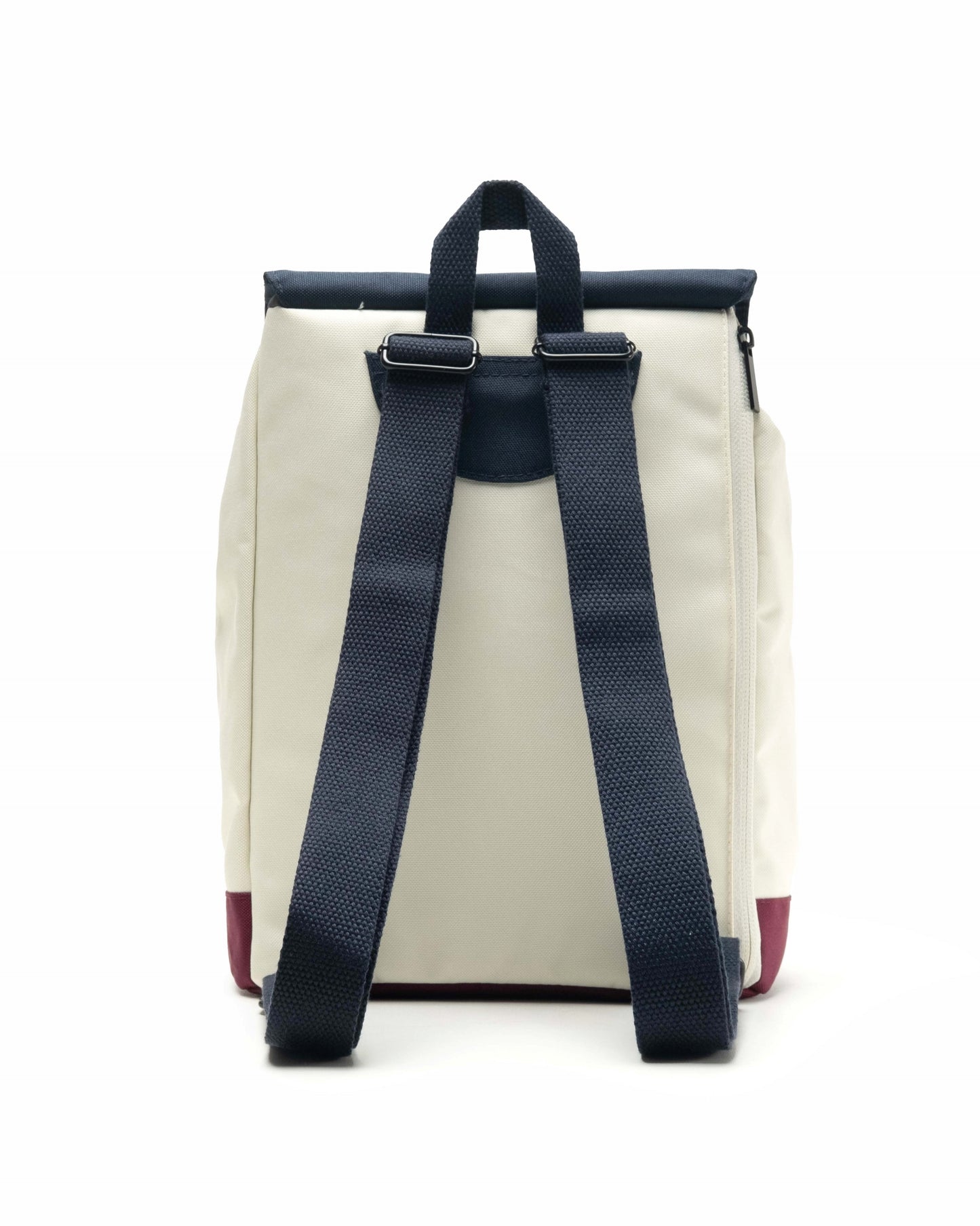 Navy blue, beige and maroon backpack (Atlas)